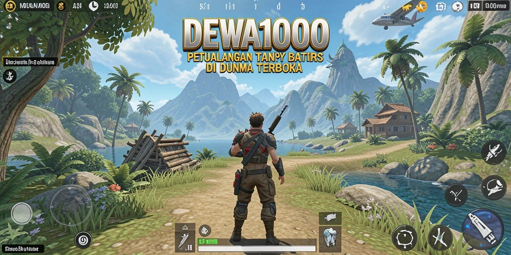 Screenshot permainan <strong>DEWA1000</strong>, menunjukkan petualangan seru dalam dunia terbuka.