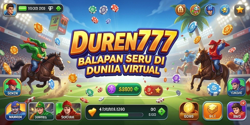 Tampilan gameplay DUREN777 yang mendebarkan saat balapan.