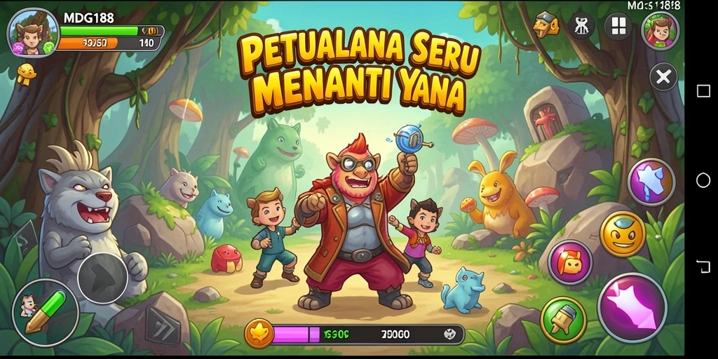 Screenshot utama MDG188 menampilkan gameplay petualangan yang mendebarkan.