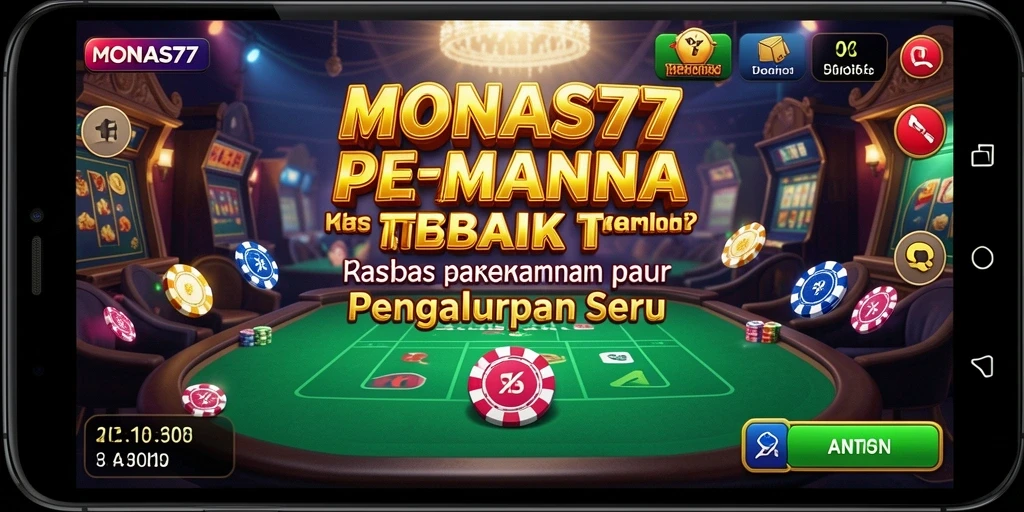Tangkapan layar MONAS77 menampilkan gameplay Kasino yang mendebarkan.