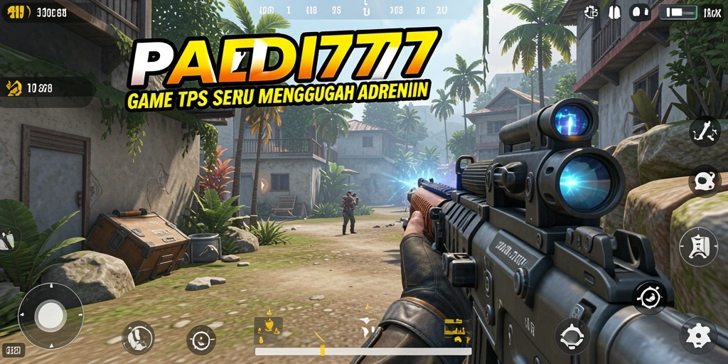 Screenshot gameplay PADI777 menampilkan aksi mendebarkan di medan perang TPS.