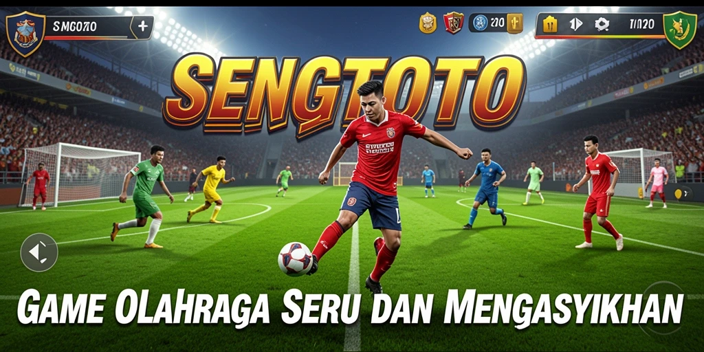 Screenshot utama SENGTOTO menampilkan gameplay olahraga yang penuh aksi.