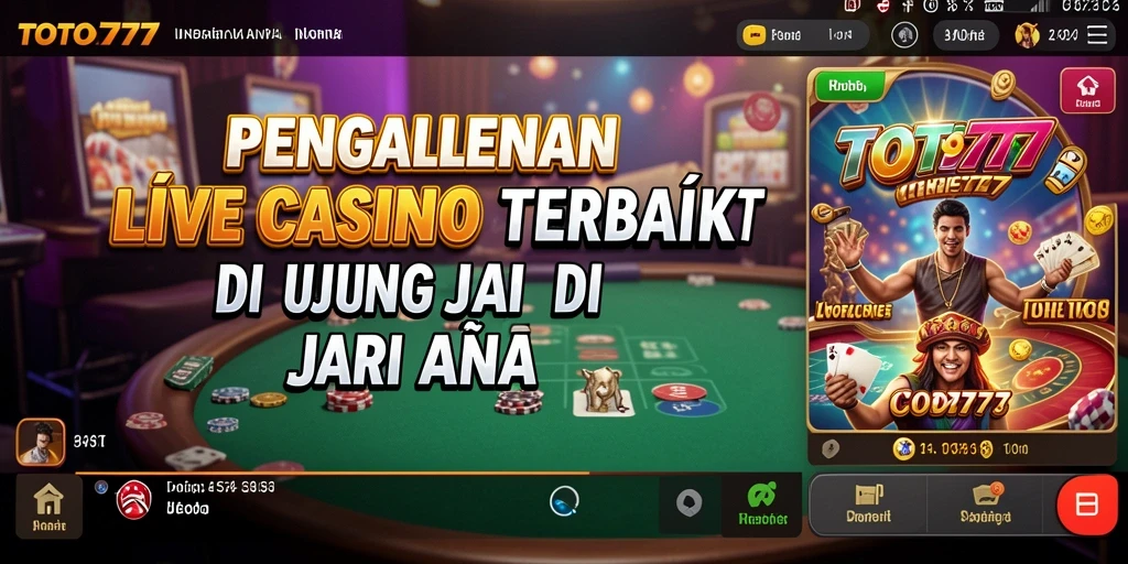 Screenshot gameplay TOTO777 dengan dealer langsung yang profesional.