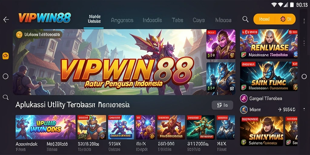 Tampilan antarmuka pengguna VIPWIN88 yang sederhana dan menarik.